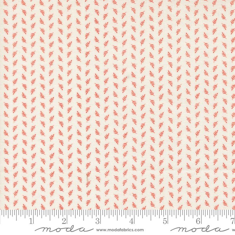 Larkspur & Linen Daisy Pomegranate tiny twigs fabric by Fig Tree & Co. for Moda, 35458 11