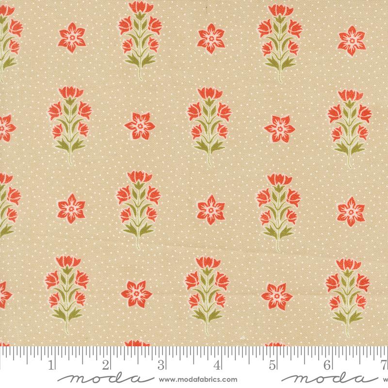 Larkspur & Linen Linen deco flowers fabric by Fig Tree & Co. for Moda, 35453 15