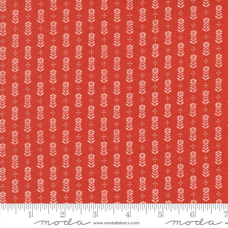 Larkspur & Linen Pomegranate folk flowers fabric by Fig Tree & Co. for Moda, 35457 23
