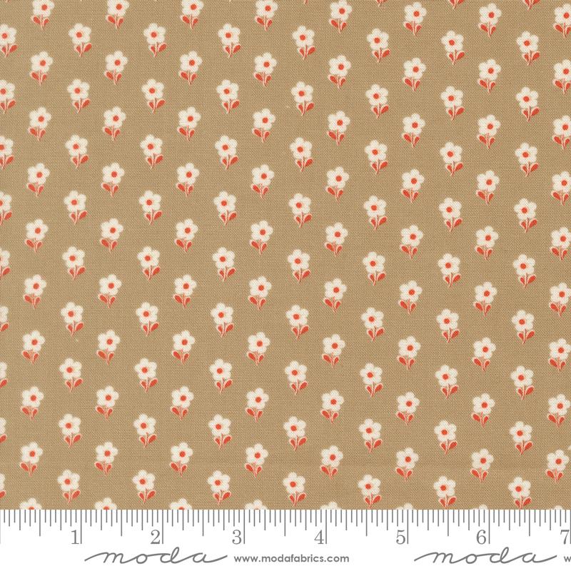 Larkspur & Linen Stone daisies fabric by Fig Tree & Co. for Moda, 35456 17