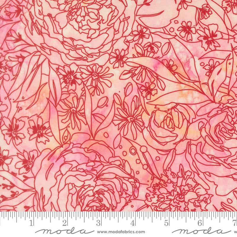 Little Lovelies Blush amora flora fabric by Create Joy Project for Moda, 39890 12