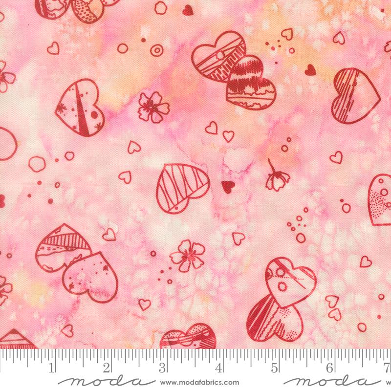 Little Lovelies Blush hearts match fabric by Create Joy Project for Moda, 39891 13