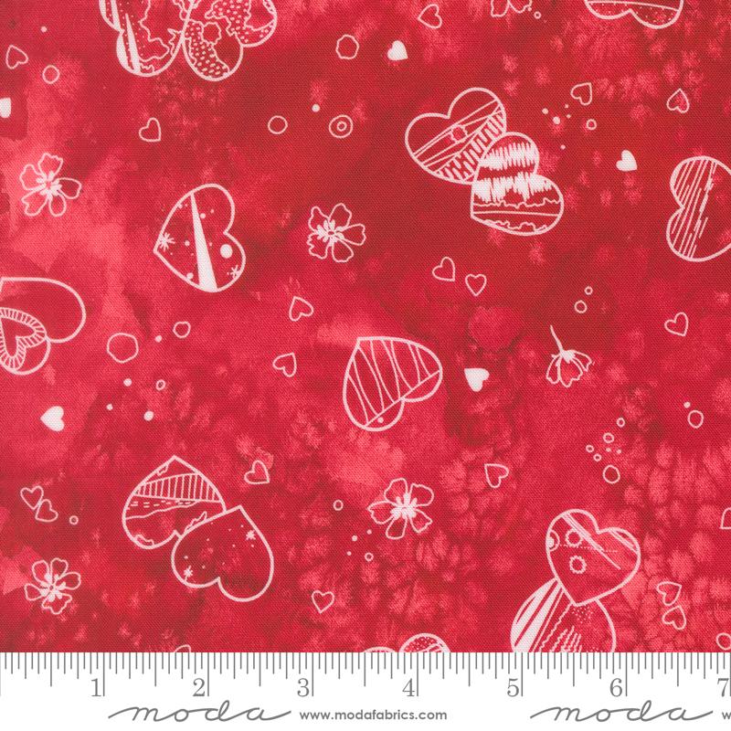 Little Lovelies Rose hearts match fabric by Create Joy Project for Moda, 39891 14
