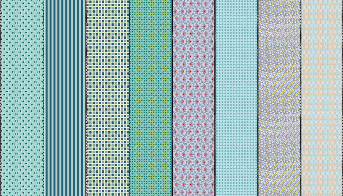 Lollie Jar Blue lollies fabric by Jen Kingwell for Moda, 18270 11