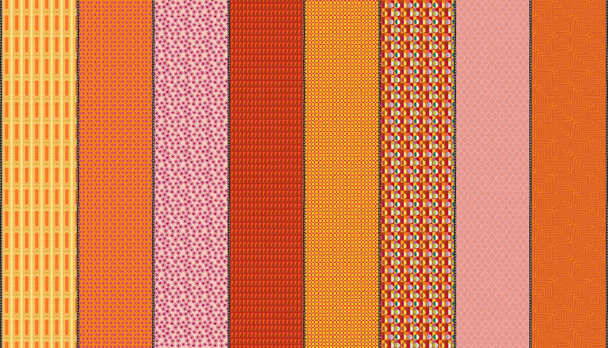 Lollie Jar Orange lollies fabric by Jen Kingwell for Moda, 18273 11