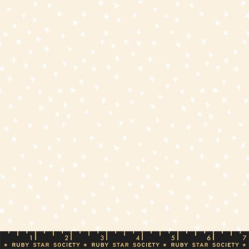 Mini Starry White On Natural RS4110 65 by Alexia Abegg for Ruby Star Society