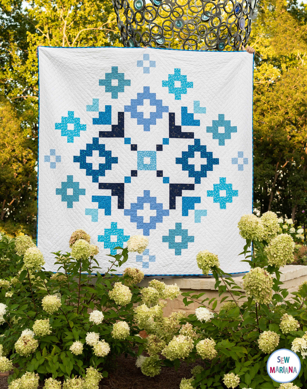 Overture quilt in blues
