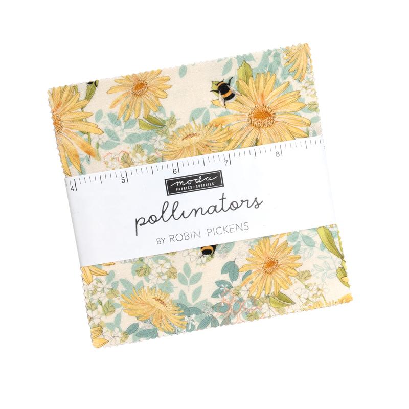 Pollinators charm pack of 42 5-inch precut squares by Robin Pickens for Moda