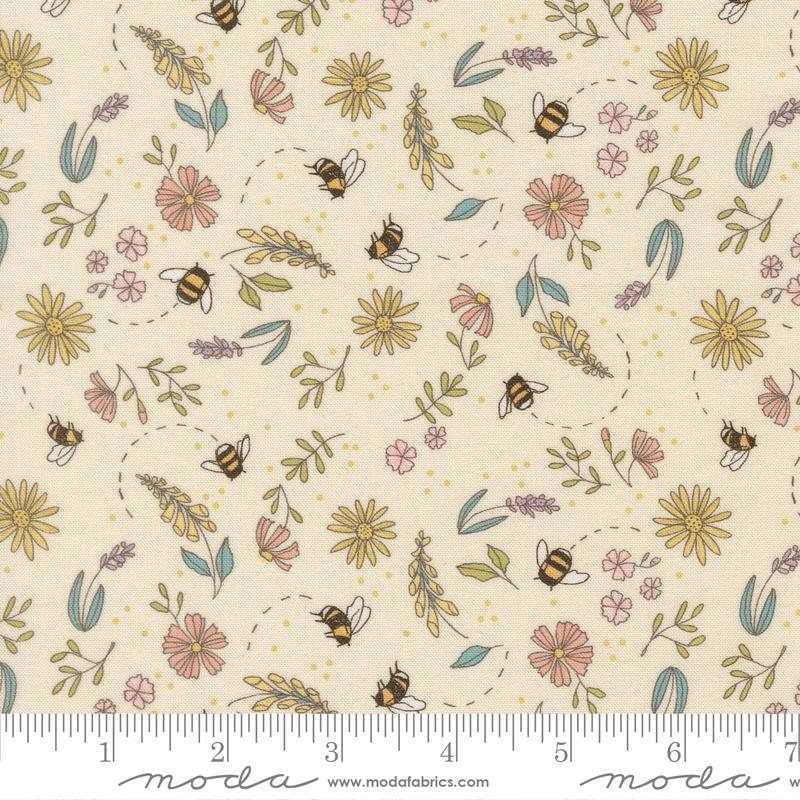 Pollinators Cloud tiny garden fabric by Robin Pickens for Moda, 48813 11