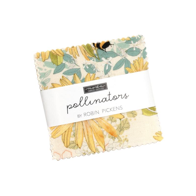 Pollinators mini charm of 42 2.5-inch precut squares by Robin Pickens for Moda