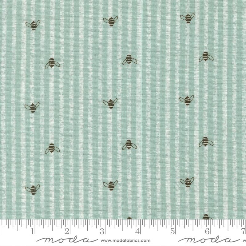 Pollinators Stream bee stripes fabric by Robin Pickens for Moda, 48816 16