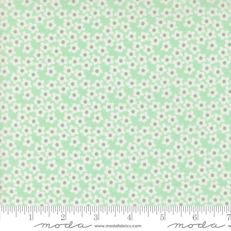 Popcorn Aqua popcorn flowers fabric by Elizabeth Hartman for Moda, 51282 27