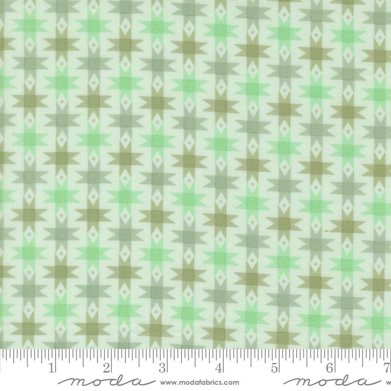 Popcorn Aqua ribbon stars fabric by Elizabeth Hartman for Moda, 51281 17