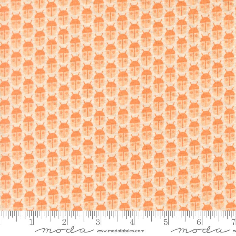Popcorn Peach little bugs fabric by Elizabeth Hartman for Moda, 51280 19