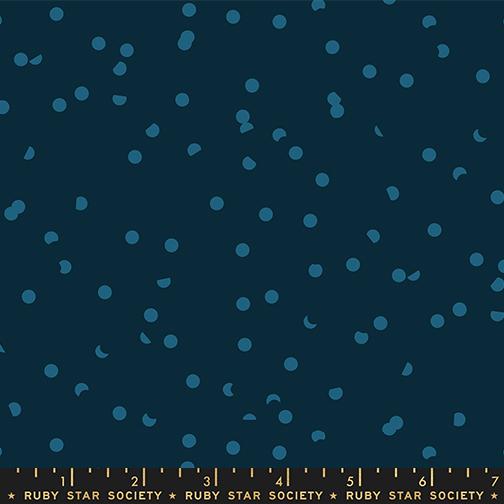 Sidekicks Teal Navy hole punch dot fabric by Kimberly Kight, RS5220 25