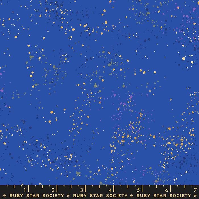 Speckled Metallic Blue Ribbon speckle blender fabric by Rashida Coleman Hale for Ruby Star Society, RS5027 104M