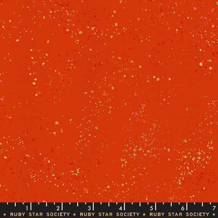 Speckled Metallic Warm Red speckle blender fabric by Rashida Coleman Hale for Ruby Star Society, RS5027 35M