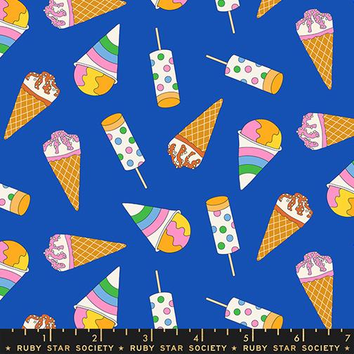 Sugar Cone 2 Blue Ribbon treat toss fabric by Kimberly Kight for Ruby Star Society, RS3108 15