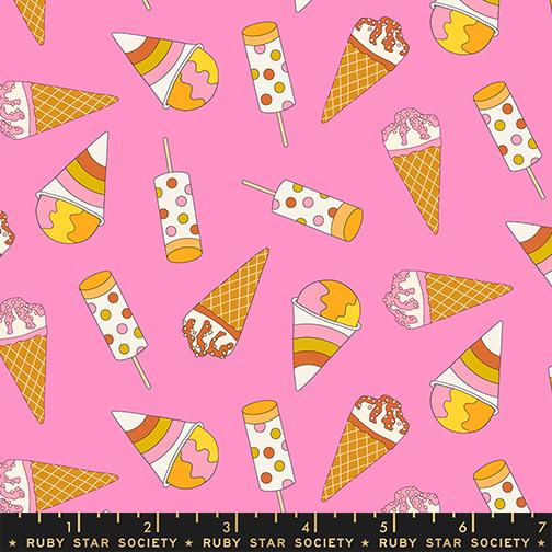 Sugar Cone 2 Flamingo treat toss fabric by Kimberly Kight for Ruby Star Society, RS3108 11