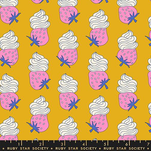 Sugar Cone 2 Goldenrod strawberry whip fabric by Kimberly Kight for Ruby Star Society, RS3112 14