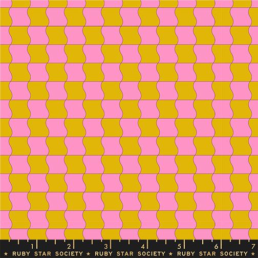Sugar Cone 2 Goldenrod wavy check fabric by Kimberly Kight for Ruby Star Society, RS3114 11