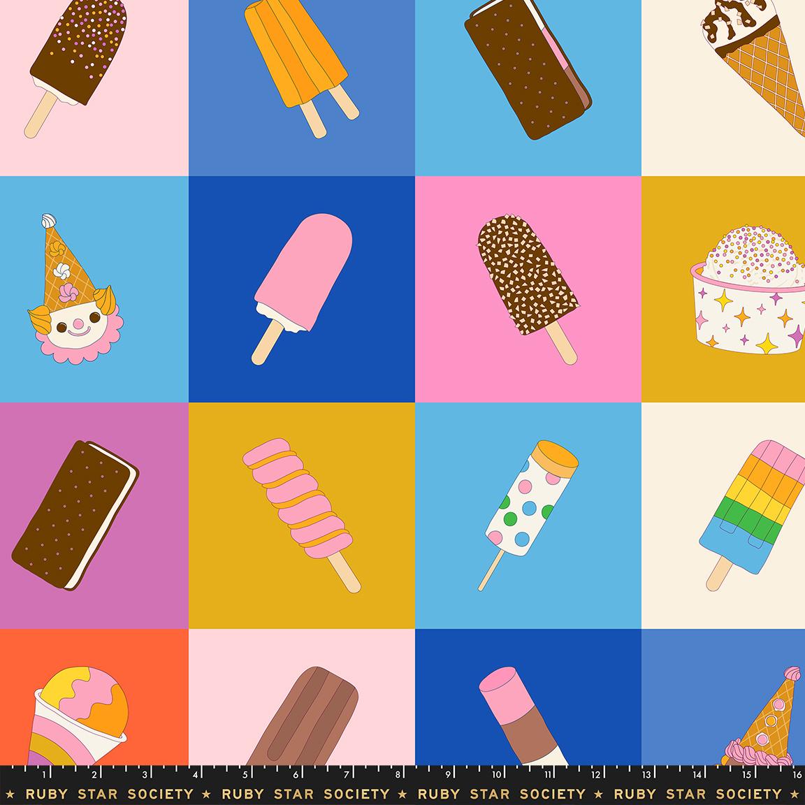 Sugar Cone 2 Multi ice cream man fabric by Kimberly Kight for Ruby Star Society, RS3116 11