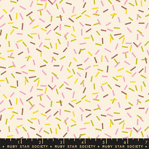 Sugar Cone 2 Natural rainbow sprinkles fabric by Kimberly Kight for Ruby Star Society, RS3113 11