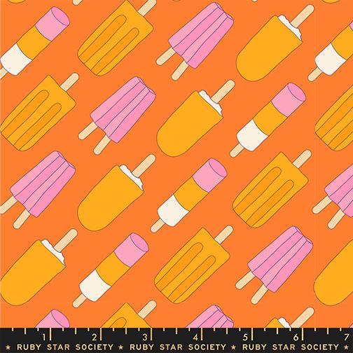 Sugar Cone 2 Orange ice pops fabric by Kimberly Kight for Ruby Star Society, RS3110 13