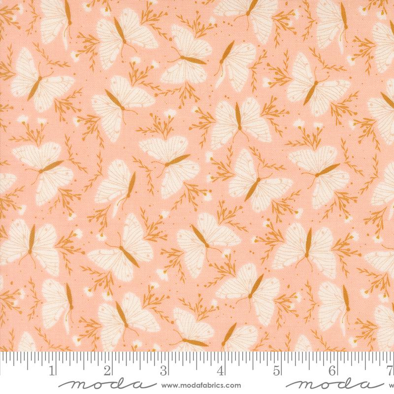 Wildbriar Blush flutter vine fabric by Sweetfire Road for Moda, 43221 13