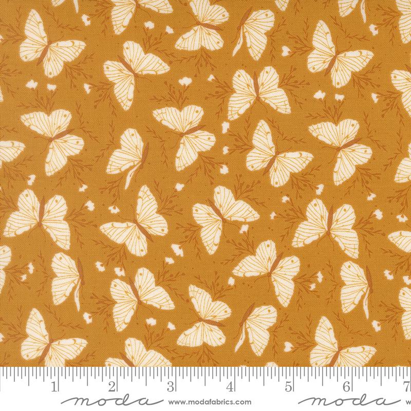 Wildbriar Golden flutter vine fabric by Sweetfire Road for Moda, 43221 12