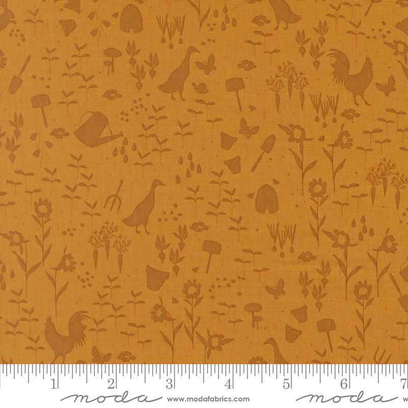 Wildbriar Golden tending the earth fabric by Sweetfire Road for Moda, 43225 12