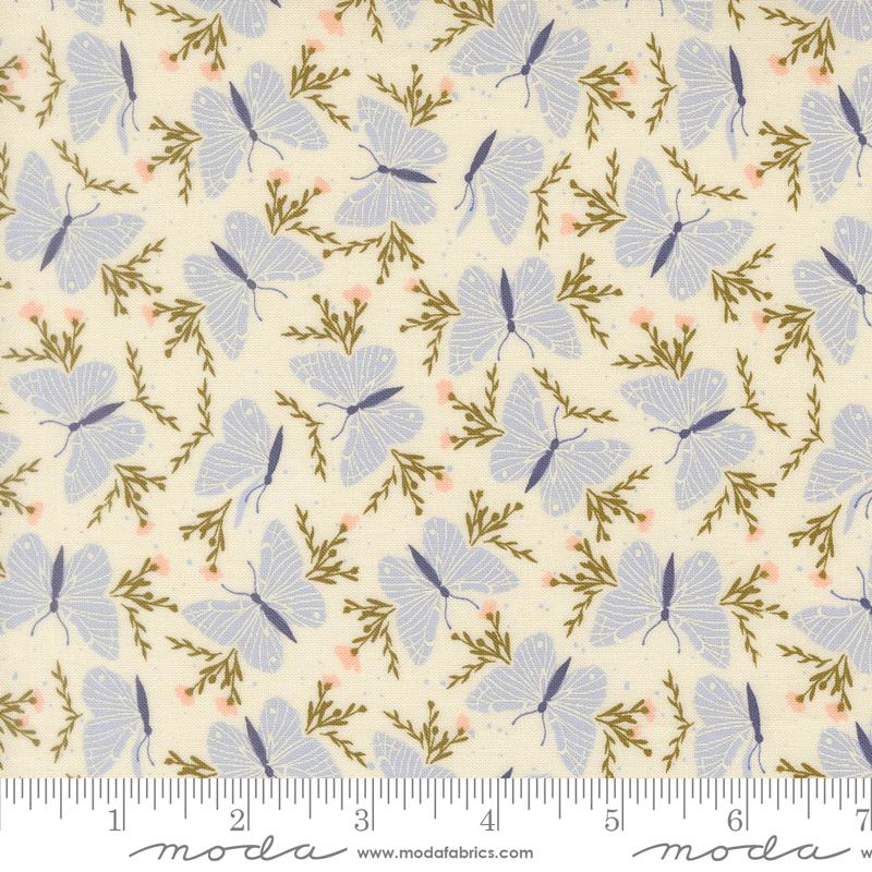 Wildbriar Porcelain flutter vine fabric by Sweetfire Road for Moda, 43221 11