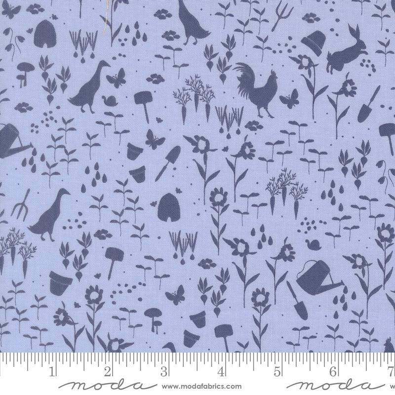 Wildbriar Sky tending the earth fabric by Sweetfire Road for Moda, 43225 16