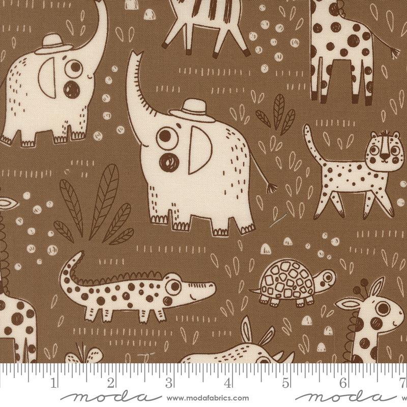 Wildly Cute Safari Bark safari contours fabric by Elena Amo for Moda, 39082 15