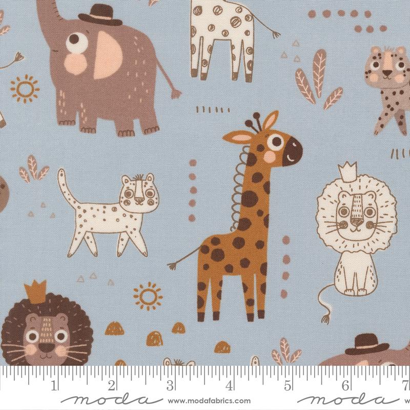 Wildly Cute Safari Sky safari animals fabric by Elena Amo for Moda, 39080 13