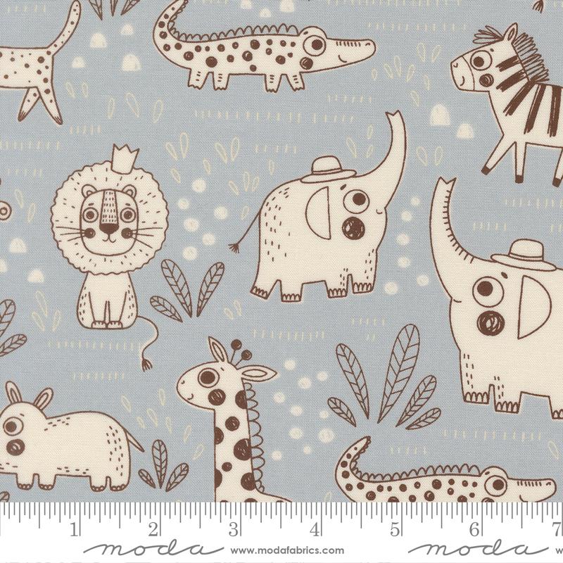 Wildly Cute Safari Sky safari contours fabric by Elena Amo for Moda, 39082 13