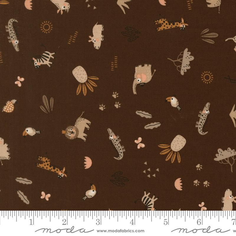 Wildly Cute Safari Soil safari mix fabric by Elena Amo for Moda, 39085 17